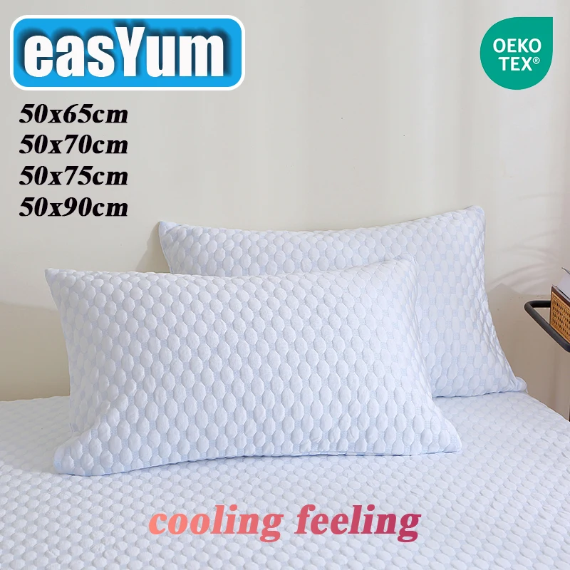 Bamboo Fiber Pillowcase Queen King 50x65/50x70/50x75/50x90cm Cooling Waterproof Neck Pillow Case Covers Decorative With Zipper