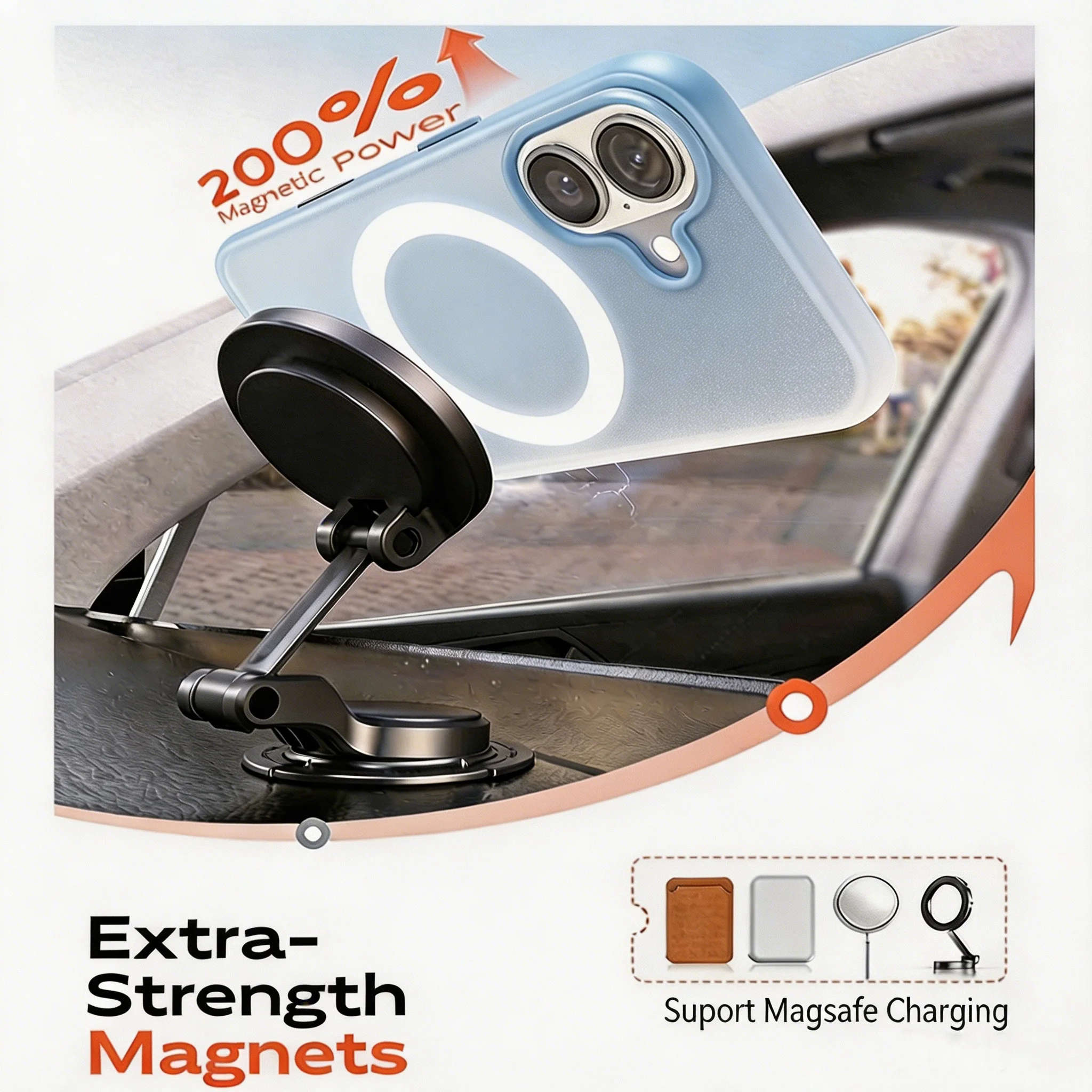MagSafe-Compatible Magnetic Shockproof Silicone Case with Integrated Camera Cover