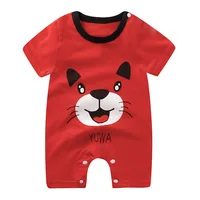 Summer Cartoon Baby Boy Girl clothing Rompers Short sleeve cotton Infant Newborn Clothes Jumpsuit For 0-18 Toddlers Bebe Outfits 5