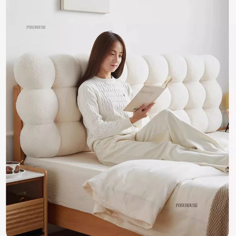 Modern Snowball Headboard for Bedroom Washable Fluffy Design Headboards Multifunctional Headboards for Apartments