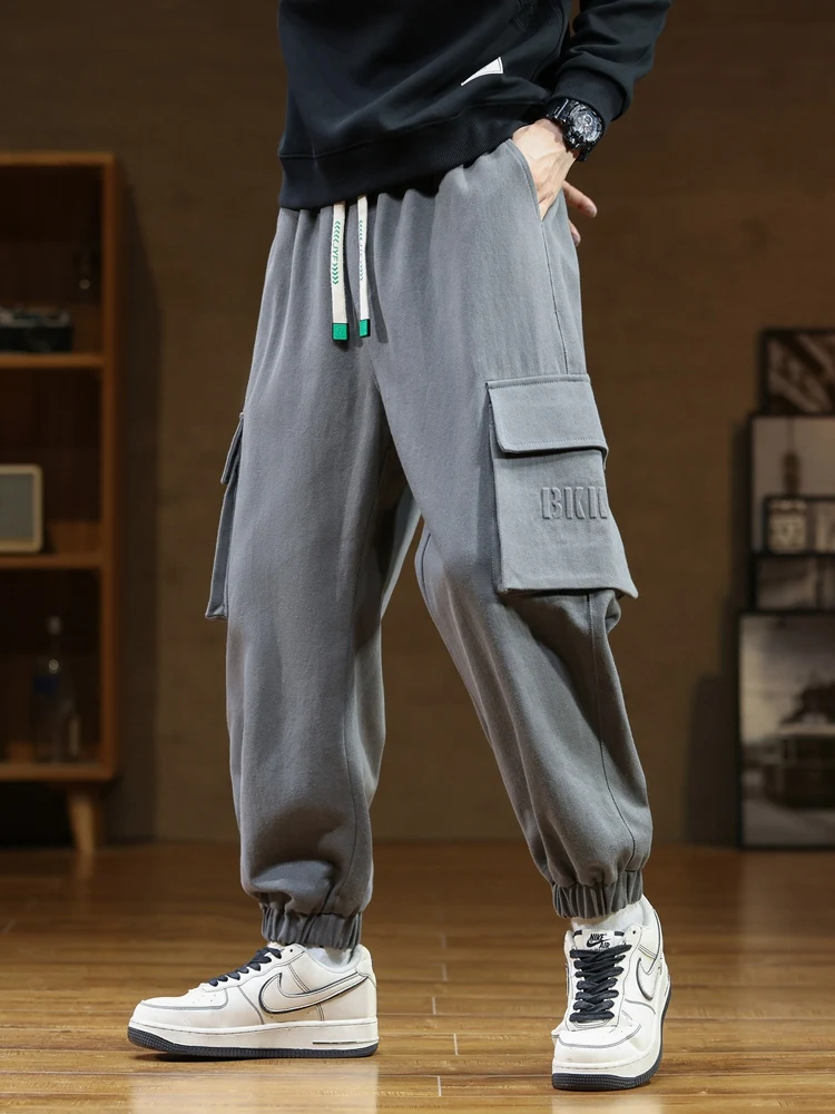 2023 New Autumn Cargo Pants Men Multi-Pockets HIP Hop Streetwear Cotton Casual Baggy Joggers Male Harem Trousers Large Size 8XL 4