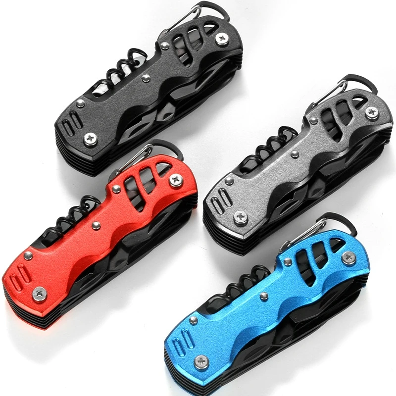 Coltello Da Tasca Multifunzionale All'Aperto Coltello Da Esercito Svizzero Coltello Pieghevole Da Sopravvivenza Portatile Da Campo Apribottiglie Strum