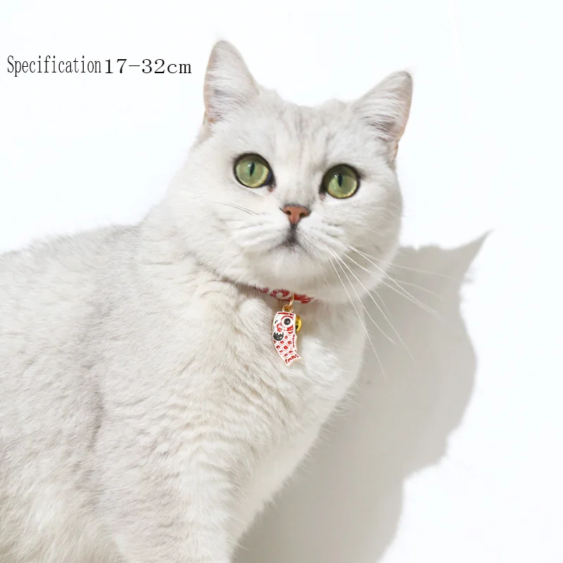 Cat Collar Bell Accessories Pet Cat Dog Necklace Safety Buckle Neck Decoration Cartoon Cute Exquisite Lucky Pet Supplies
