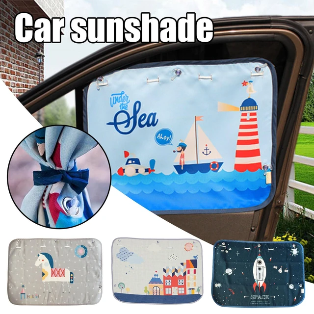 Rideau à ventouse pour fenêtre de voiture, pare-soleil de dessin animé,  protection UV universelle pour enfants, bébé, enfants - AliExpress