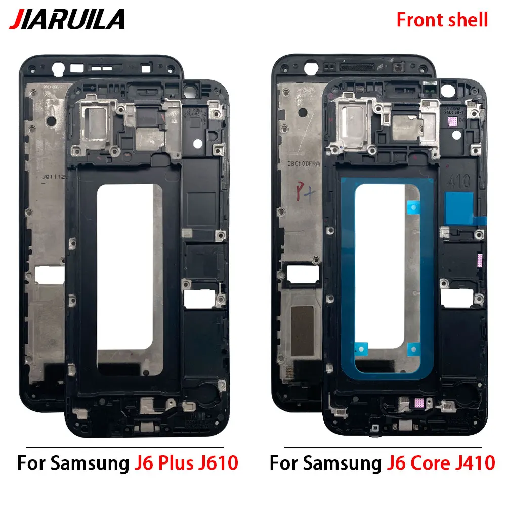 

Original Front Housing LCD Display Frame For Samsung Galaxy J4 Core J410 J6 J600 J6 Plus J610 Front LCD Screen Frame Bezel Cover