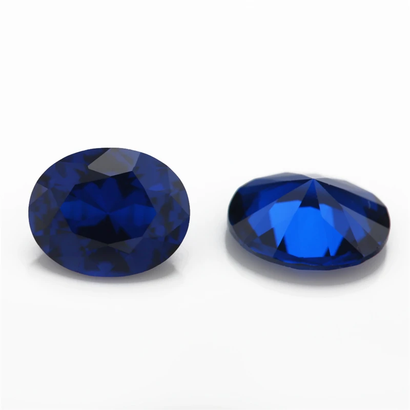Größe 3x5mm ~ 10x12mm # # # # # # blauer Stein ovaler synthetischer Spinell Edelstein Edelstein für die Schmuck herstellung – Detail 6