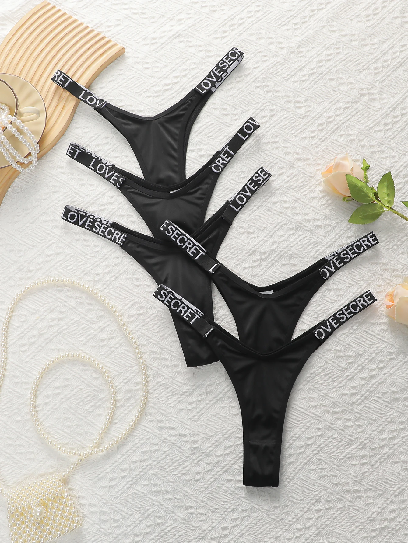 low rise waistband detail on thong