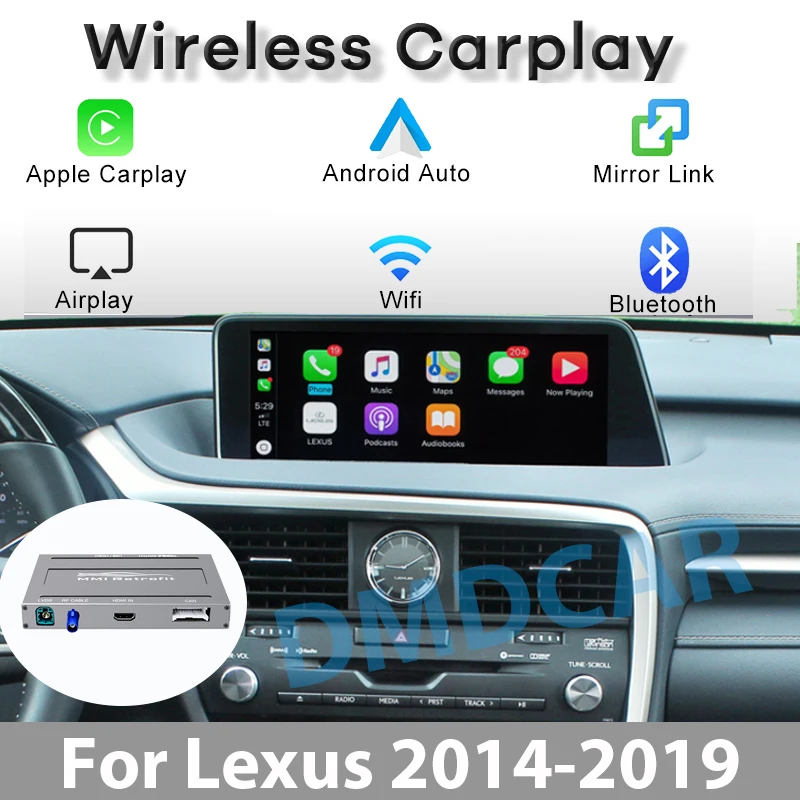

Wireless Apple Carplay Android Auto Decoder Box For Lexus RX NX UX LX CT GS ES LS RC