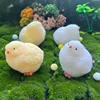 2024 Color Kawaii Handmade Silicone Soft Flocked Yellow Imitation TPR Soft Chicken Adult Children Cute Gift Toys squishy Chicken 2