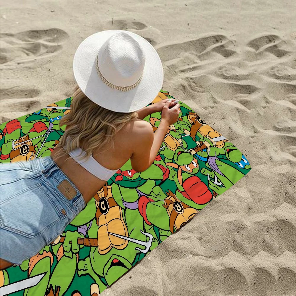 N-Ninja Turtles Towel Microfiber Beach Towel Absorbent Quick dry Soft Yoga Swimming Resort Mountain Climbing Towel 2