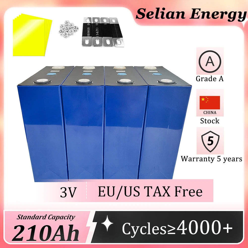 

Grade A Sodium-ion Battery 3V 210A 200A Na-ion Rechargeable Prismatic Cells SIB DIY for 48V 210A HOME SOLAR ENERGY SYSTEM