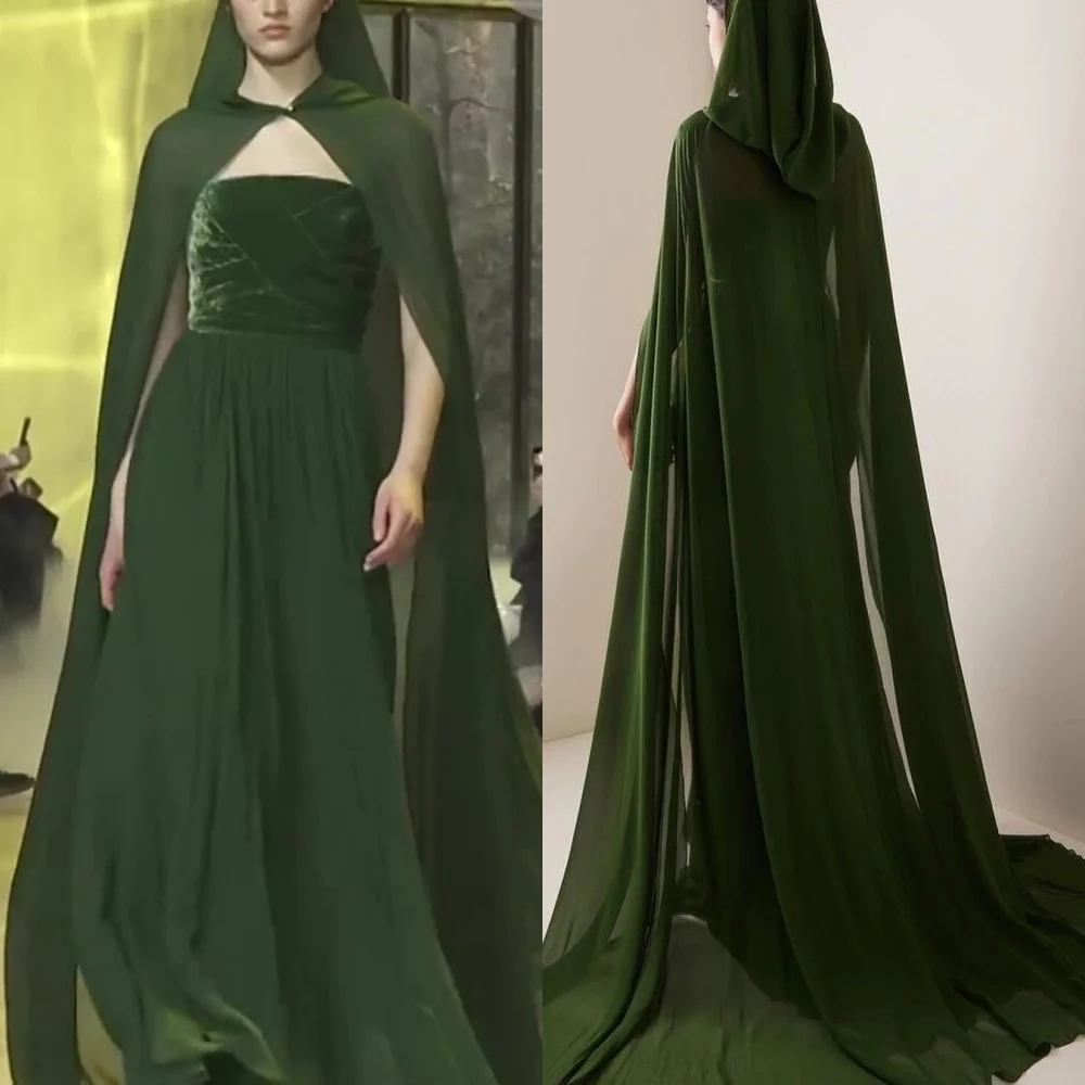 

Simple Strapless A-line es Stole Chiffon Formal Occasion Gown vestidos para mujer elegantes y bonitos платье вечерне