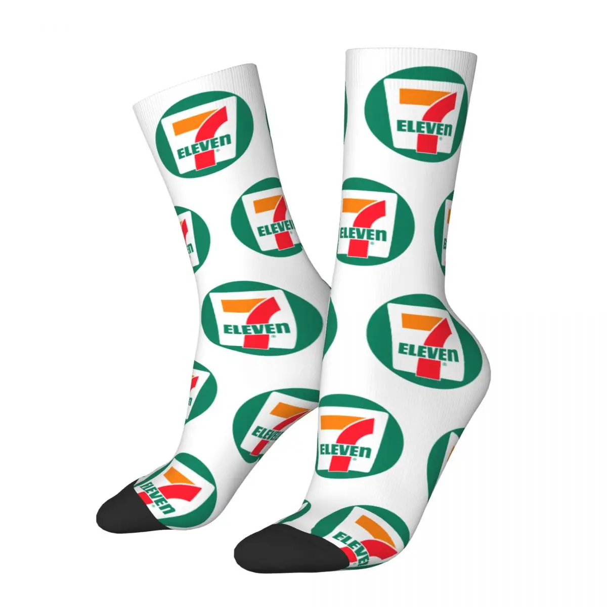 

7-11 7-Eleven Logo 1969-2004 Store Design Socks Product for Unisex Compression Dress Socks