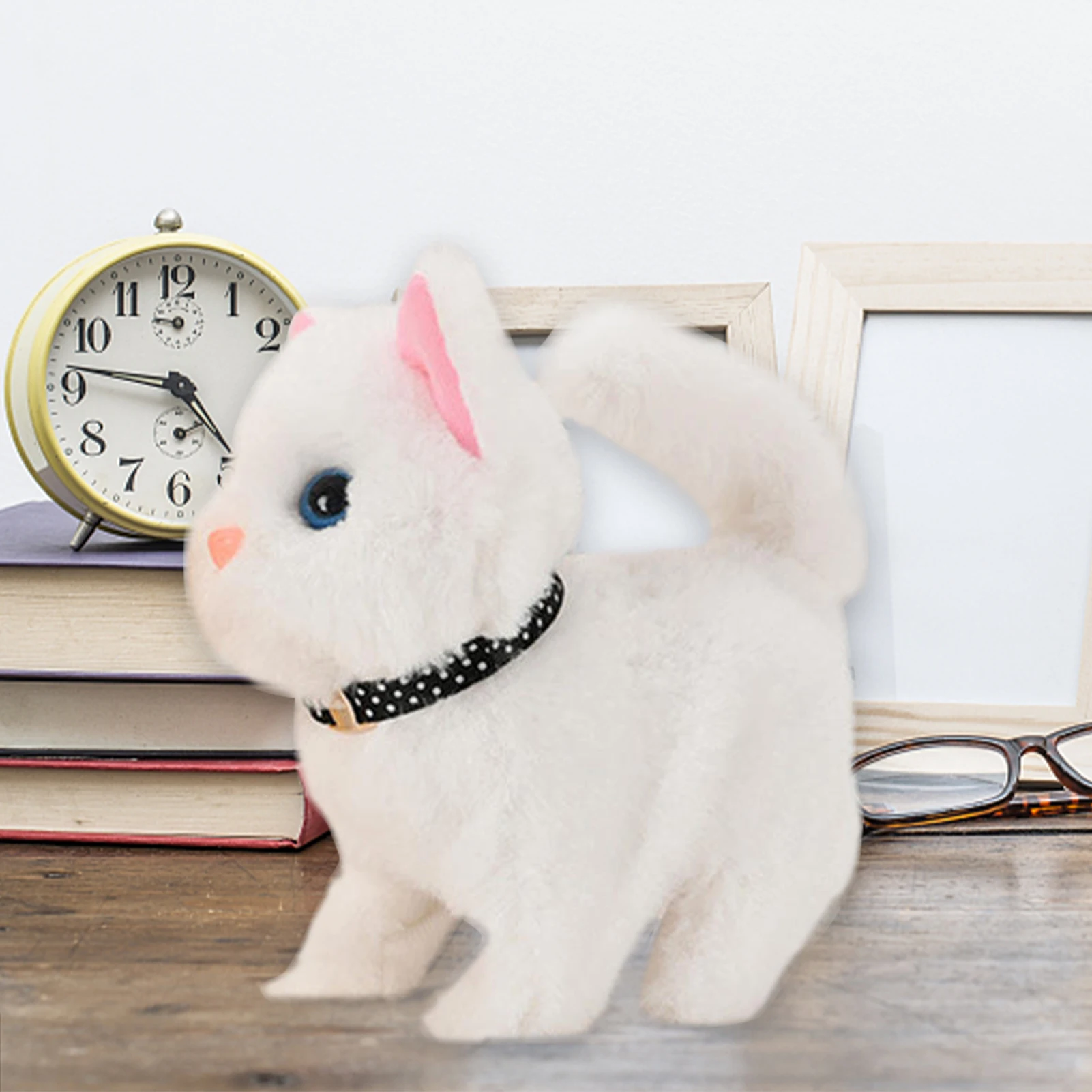Lovely Electric Cat Plush Toy Soft Plush Stuffed Cat With Touch Control Interactive Meow Robotic Pet Toy For Kids Girl Gifts