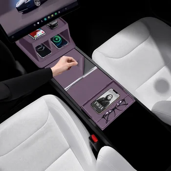 Accessori Interni per Tesla Model Y/3, Tappetino in Silicone per Console Centrale, Pad di Ricarica Wireless, Upgrade Interni