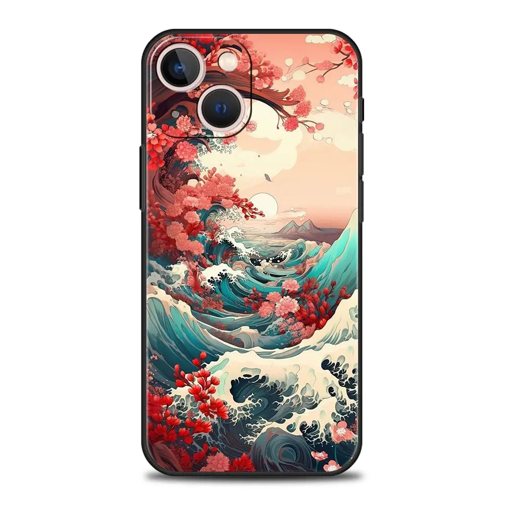 Luxury Phone Case Featuring The Great Wave Of Kanagawa Design