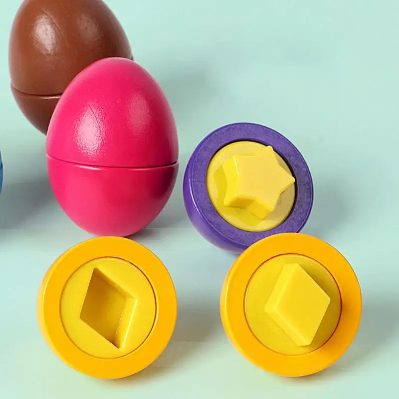 Egg Matching Toy Recognition Sorter Egg Set Of 8 Early Learning Matching Color Shape Recognition Sorter Puzzle For Toddler