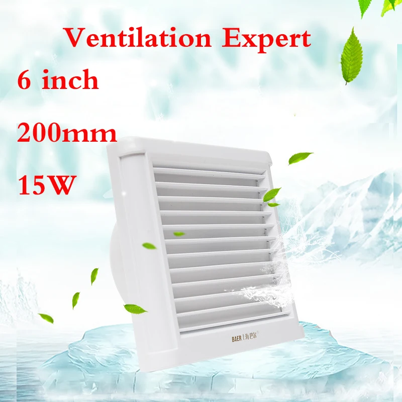 

Glass window ventilation fan 6 inch mute strong 150mm wall waterproof bathroom exhaust fan