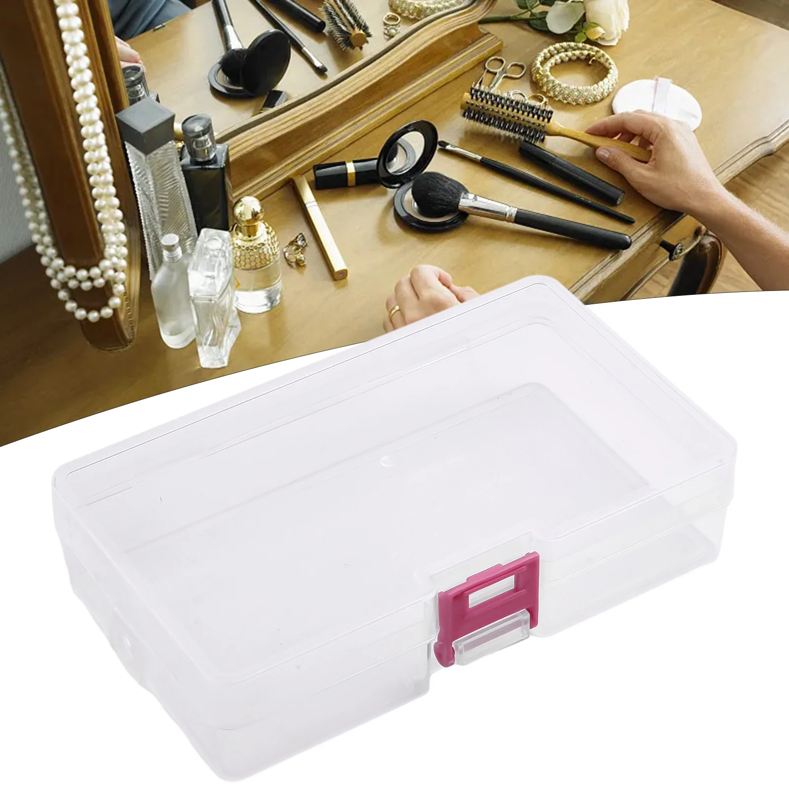 

Latch Box Transparent Visible Storage Plastic Clear Square Fishing Gear EmptyBox Home Supplies For Organizing And Storing