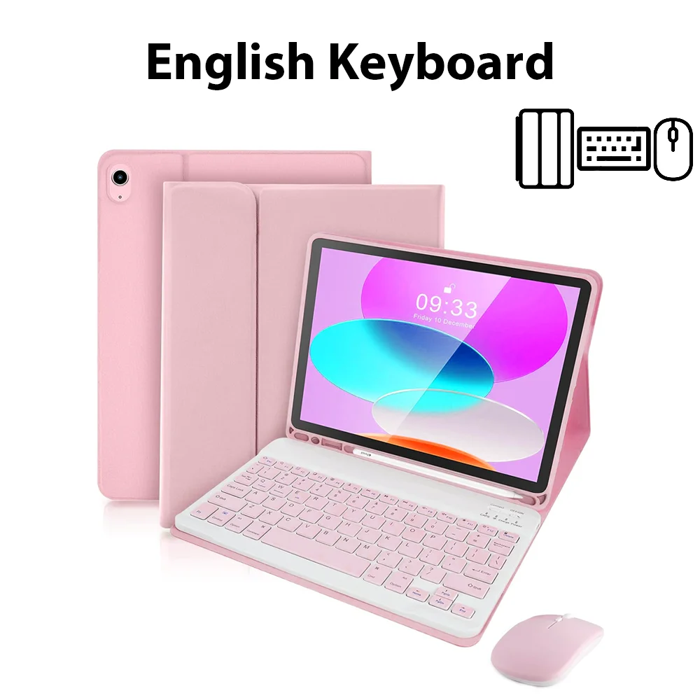 Sleek Bluetooth Tablet Keyboard & Mouse Set with Protective Case