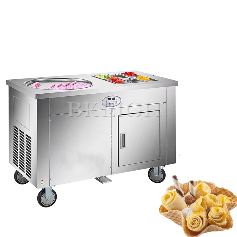 

Новая машина из нержавеющей стали с глубоким фотоэлементом и многофункциональным плоским дном, мешалка, жареный йогурт