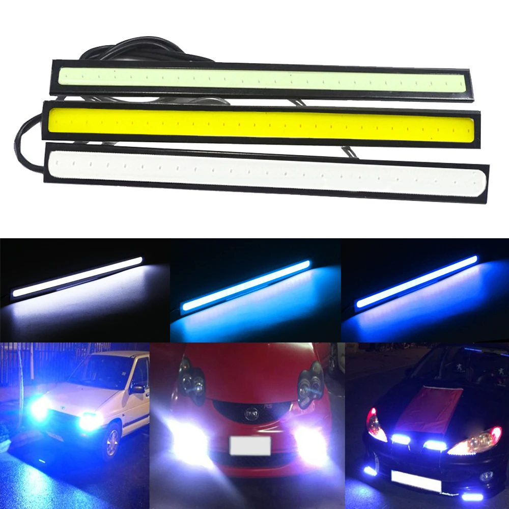 Daytime Running Light Lamp Cob 17 Cm Auto Led Cob Blue Day Light