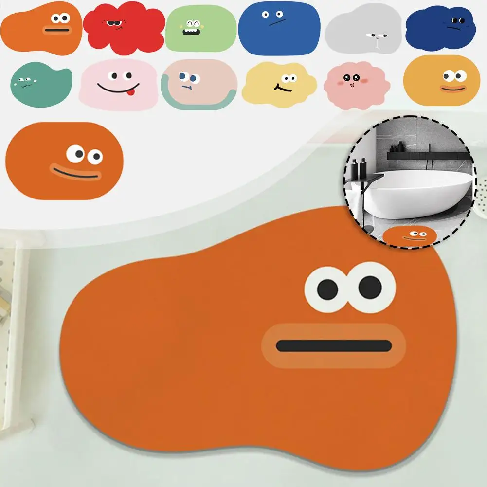 

Впитывающий мультяшный напольный коврик с диатомовым рисунком, взрывчатый домашний нескользящий коврик для мытья ног в ванной, специальный Kitch Q1A8