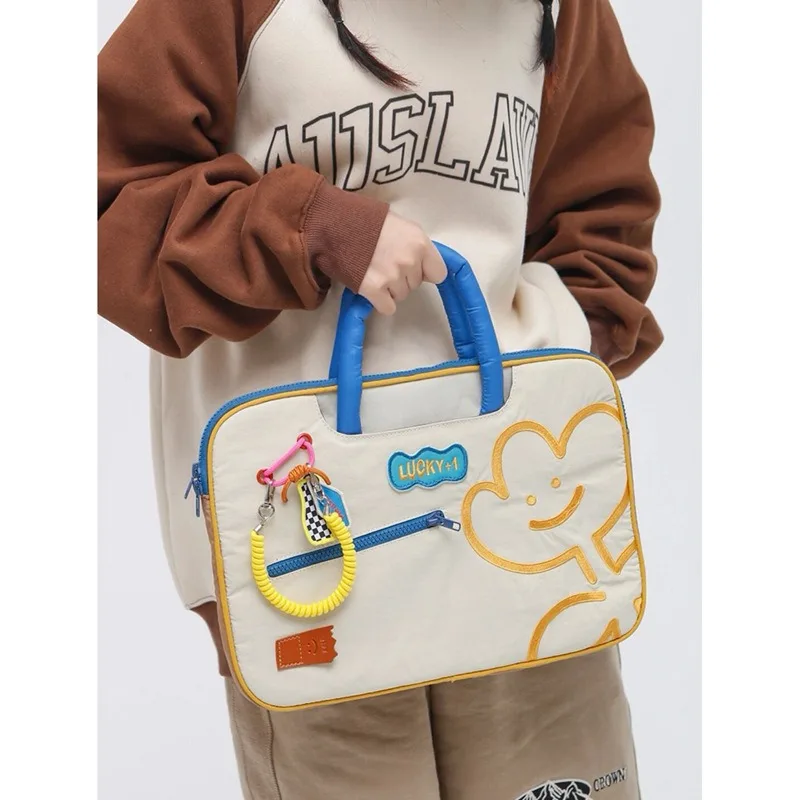 

Tulip 2023 New Cute Laptop Handbag Size 13.3 Inches /15.6 Inches /14 Inches Casual Simple Sweet Cute Women Handbags