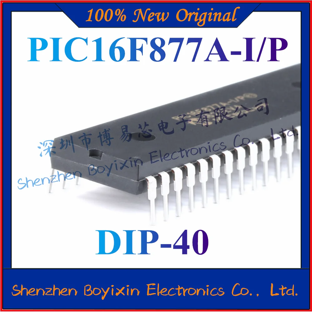

NEW PIC16F877A-I P Original and authentic single-chip computer (MCU/MPU/SOC) microcontroller chip. Package DIP-40