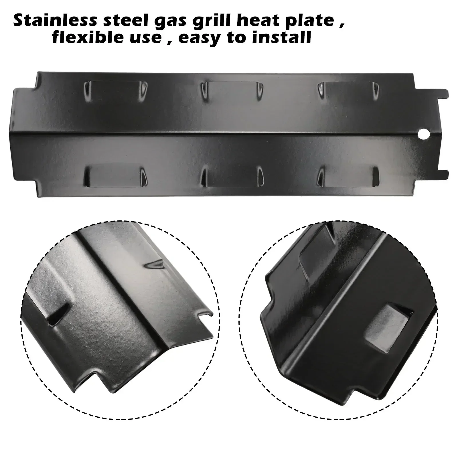 4Pcs Grill Heat Plate Shield Heat Tent Replacement Parts BBQ Gas Grill Plate Shield Tent Burner Cover