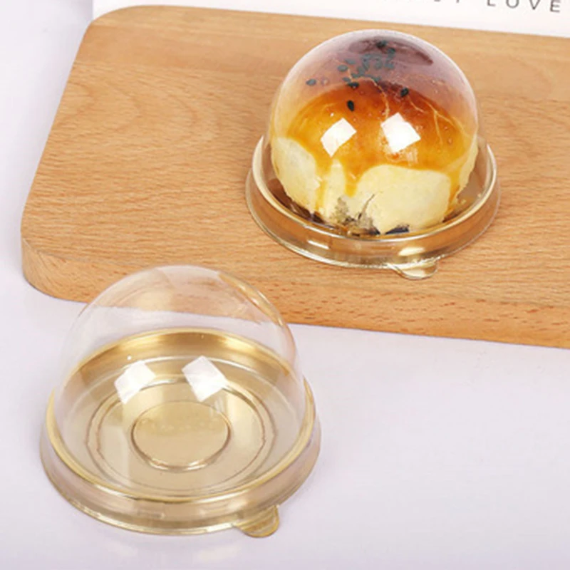 10 Stück transparente Mini-Desserts Boxen Behälter Muffin Kuchen Verpackungs boxen mit Kuppel Hochzeit Geburtstags feier Geschenk Dekor Lieferungen – Detail 5