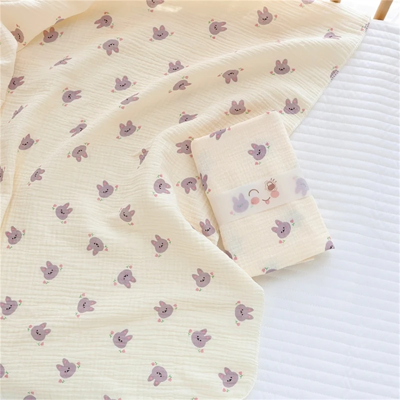 New Cartoon Cotton Gauze Baby Swaddle Blanket Double Layers Muslin Newborn Blanket Wrap Super Soft Boy Girl Bath Towel Stroller 6