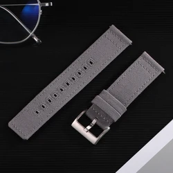 Quick Release Nylon Canvas Watch Straps - Versatile and Stylish Watchbands - 18mm (Gray)