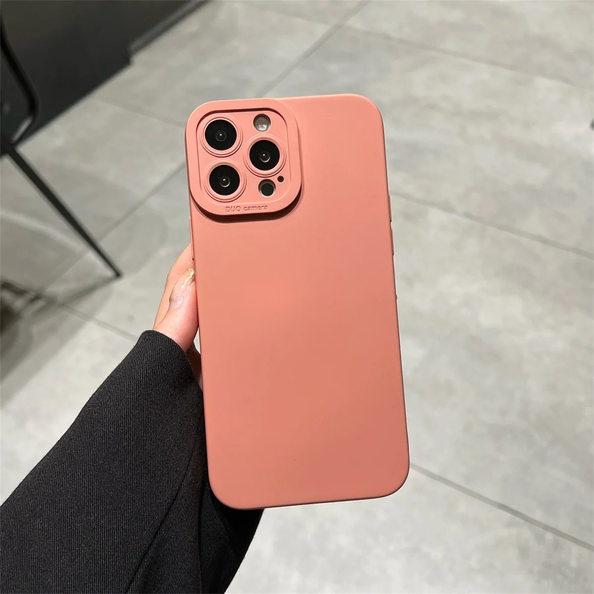 Flüssige Silikon-Handyhülle für Apple IPhone 14 11 13 15 16 12 Mini 17 Pro Max Air Plus Weiche schützende Stoßstangen-Rückseite – Detail 19