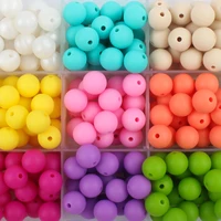 25PCS 12mm Silicone Beads Baby Round Beads Teether BPA Free Teething Pearl Focal Beads Food Grade DIY Pacifier Chain Accessories 1