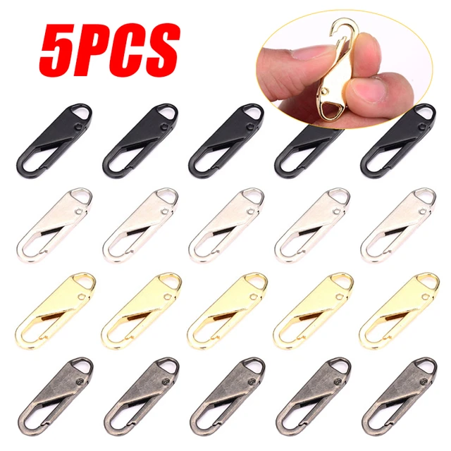 10Pcs Zipper Slider Puller Instant Repair Universal Zipper Fixer Metal  Zipper Head Travel Bag Suitcase Head DIY Sewing Craft - AliExpress