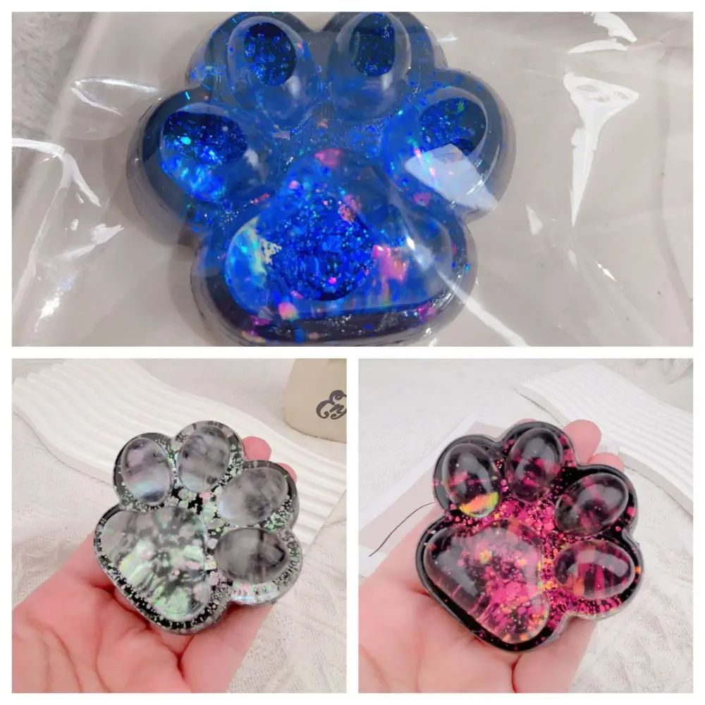 Dark Starry Sky Series Cat Claw Squishy Fidget Toy Stress Relief Sticky Squeeze Cat Paw Toys Party Favors Gifts 2