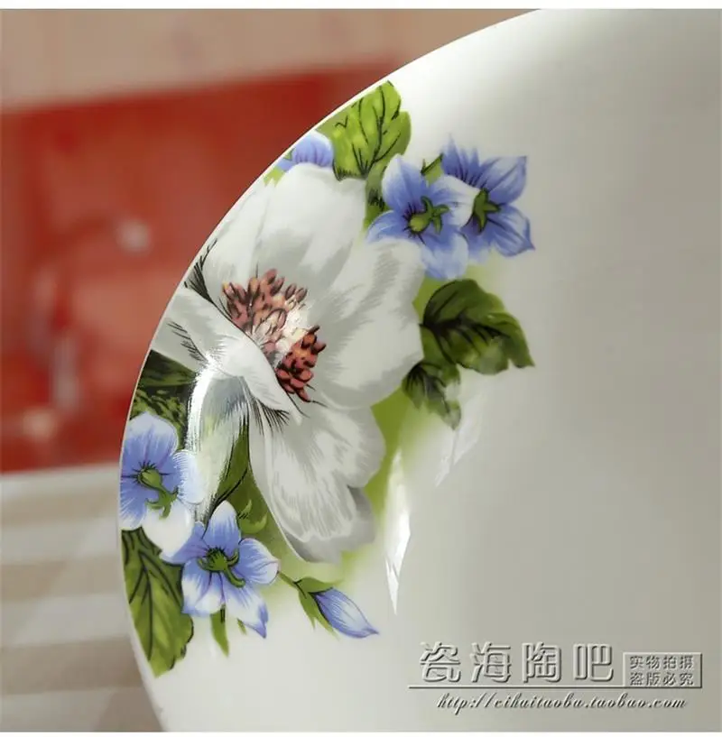 9 inch, bone china dinner serving tray, floral wedding decorative plates, ceramic soup plate, porcelain servies et dishes