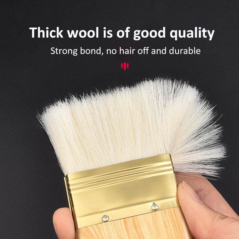 Paint Brushes Wooden Handle Multipurpose Painting Brush BBQ Brush Wall Cleaning Painting Tools 1/2/3/4/5/6/8 Inches 7 Pcs