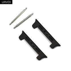 URVOI Premium Titanium Watch Adapters - Durable Alloy Connectors (44 45 46 49mm Black)