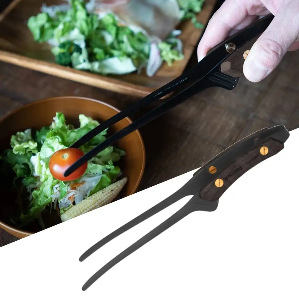 Stainless Steel BBQ Grill Tongs for Camping Outdoor Cooking