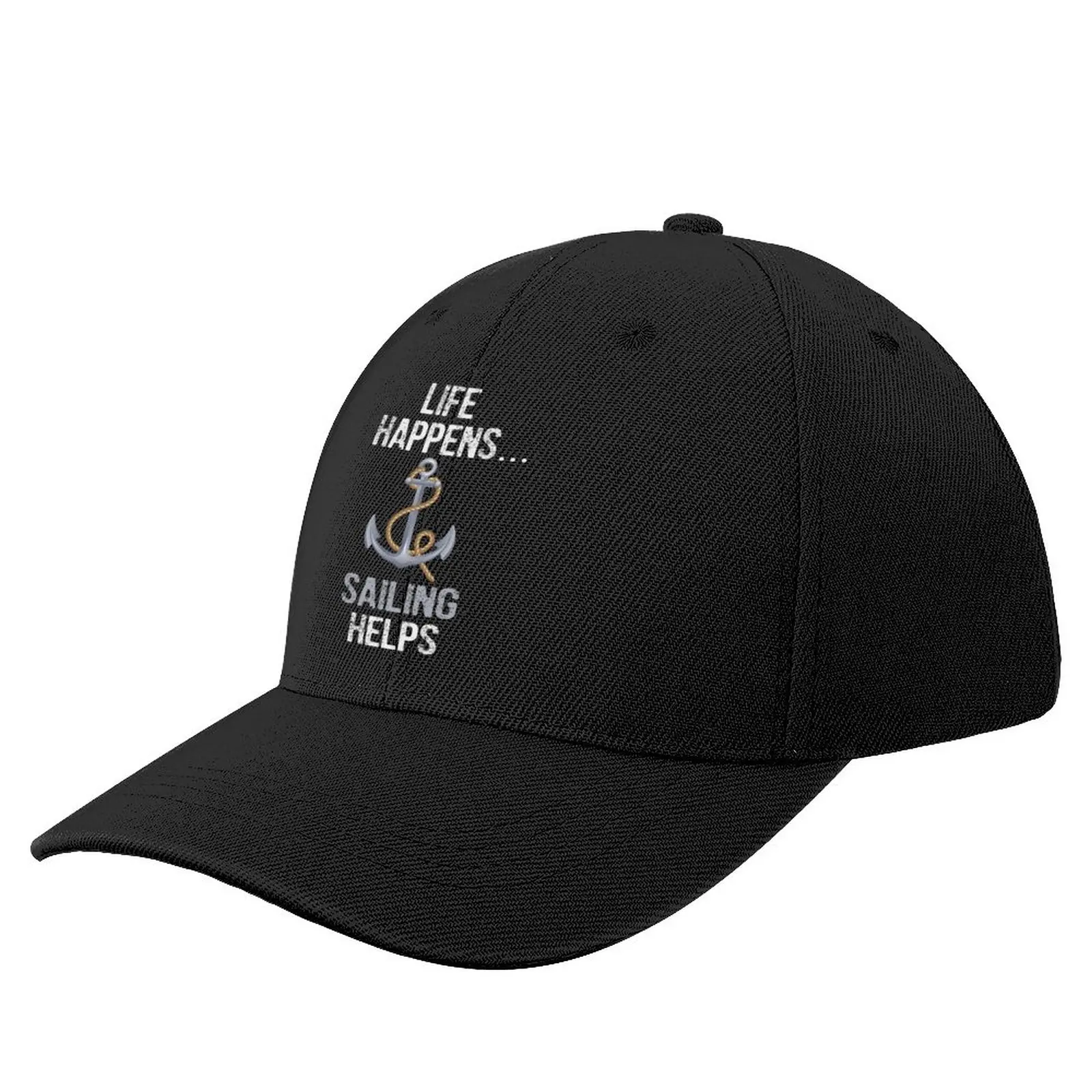 

Life Happens, Sailing Helps Funny Saying Baseball Cap Hood summer hats Military Tactical Cap Women'S Beach Outlet Men'S