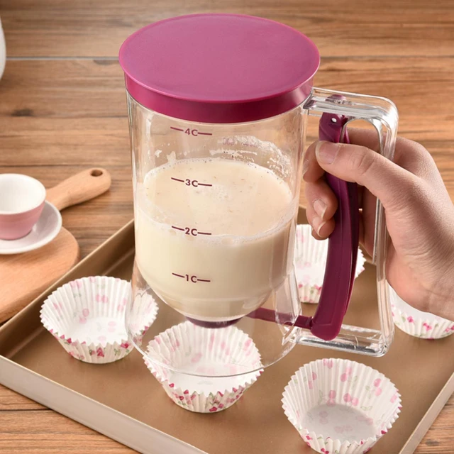900ml batter flour dough dispenser for biscuit muffins Cupcake scoop cream  hopper Paste Dispenser for Pancake - AliExpress