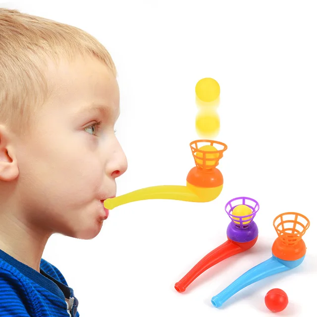 5-30PCS Suspended Blow Pipe Blow Ball Rod Game Children Balance Training Floating Blowing Ball Magic Dangling Family Kids Toy 3