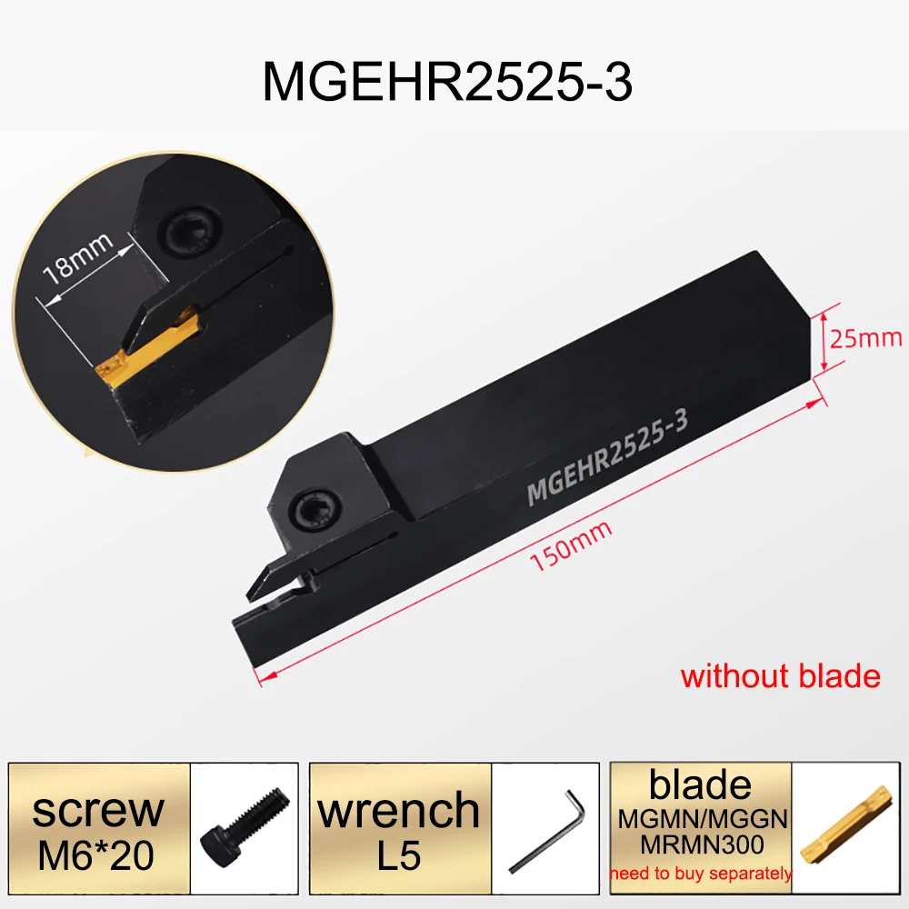 1PCS MGEHL MGEHR1010 MGEHR1212 MGEHR1616 MGEHR MGEHR2525 MGEHR3232 1.5mm 2mm 3mm 4mm 5mm CNC Lathe Turning Tool Holder