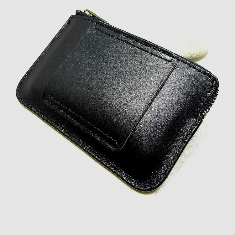 Mini Waist Bag Genuine Leather Belt Pouch Ultra Thin Fanny Pack  Small ID Cards Holder Wallet for Men LHD-K