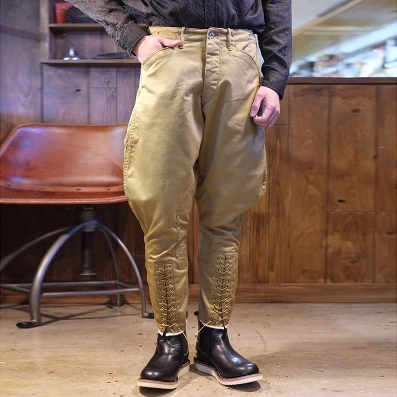 

YANGHAOYUSONG Homemade YUTU&MM loose size Antique 1920s Whipcord riding pants/ “Breeches with the master seam” Real Sport waist