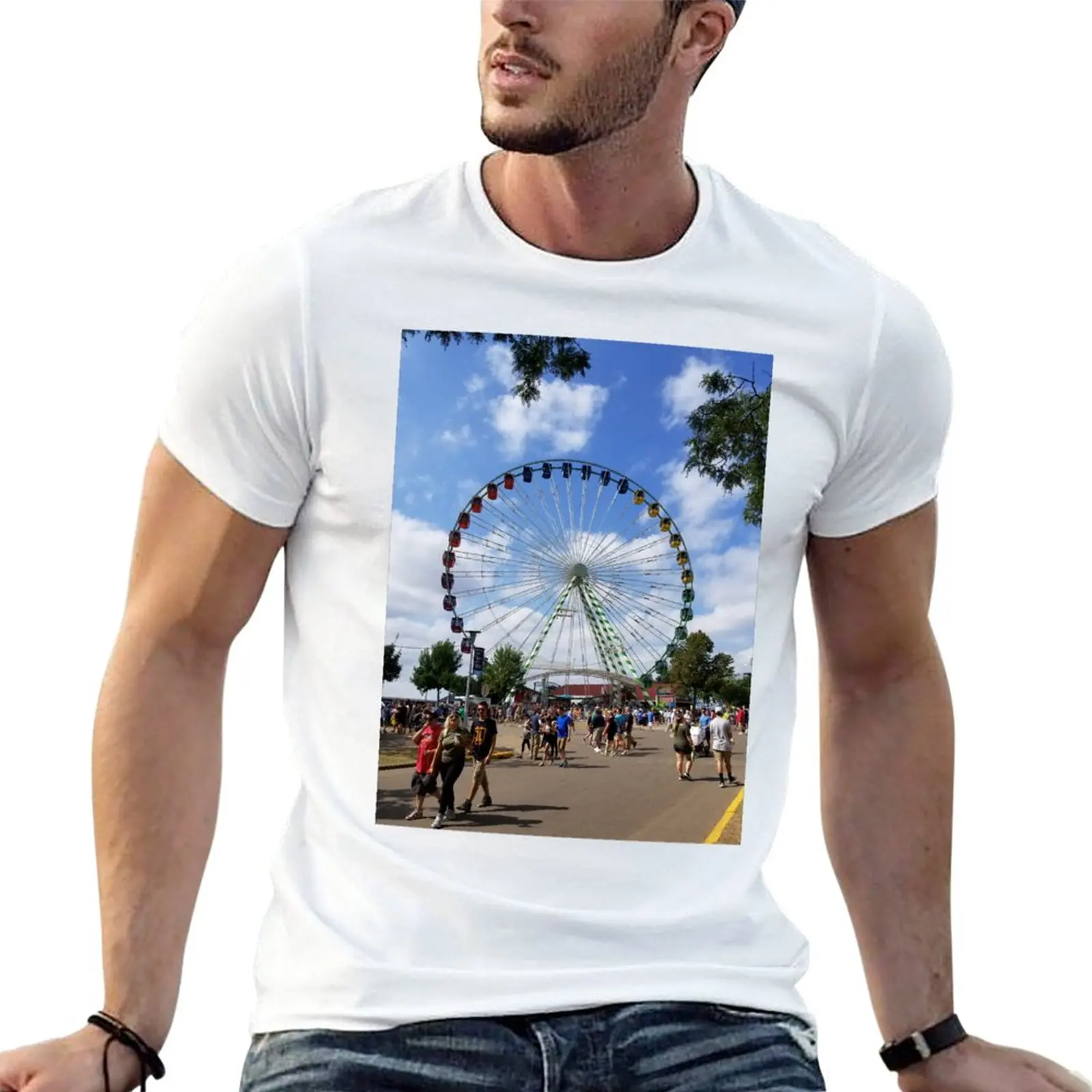 

New Ferris Wheel Minnesota State Fair T-Shirt anime korean fashion man clothes oversized t shirts for men