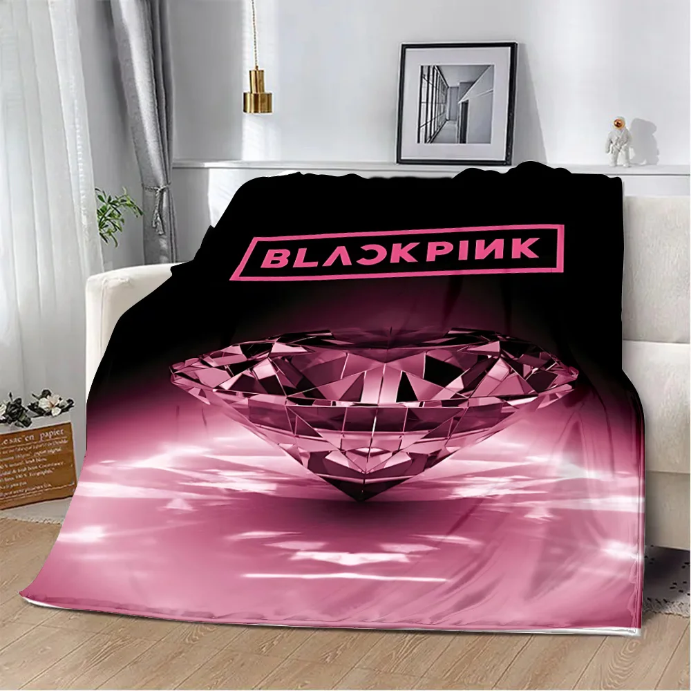 Korean Group Printed Blanket for Bed Sofa Blackpinks and Armchair Picnic Blankets Warm Comfortable Blanket Home Travel Birthday 6