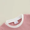 Suefunskry Sisters Matching Outfits Kids Girls Summer Set, Short Sleeve Crew Neck Letters Flower T-shirt with Shorts Outfit 3